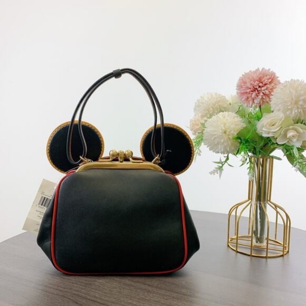 NWT COACH Disney Mickey Mouse X Keith Haring Kisslock Leather Bag Crossbody